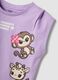 Purple pure cotton tank top with tropical print_2