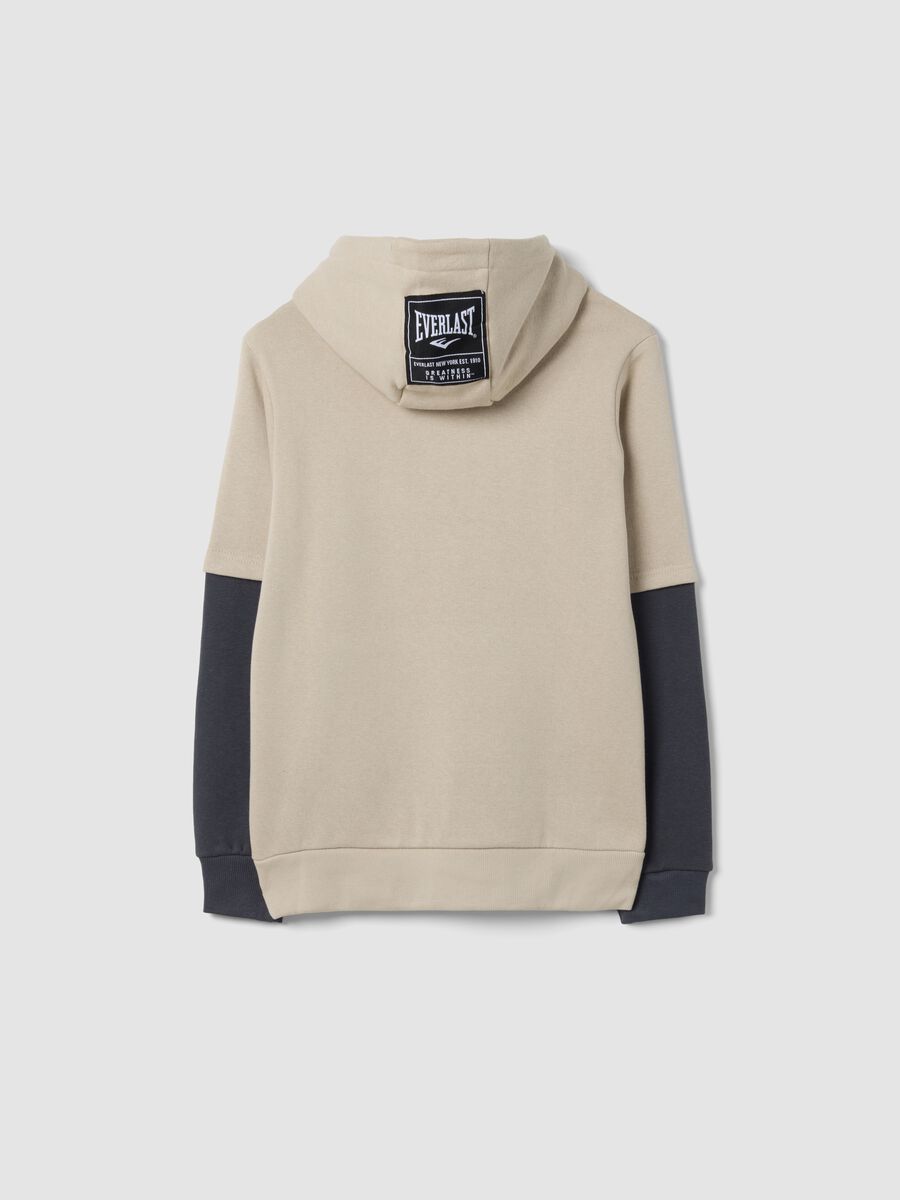 Beige cotton-blend hoodie_2
