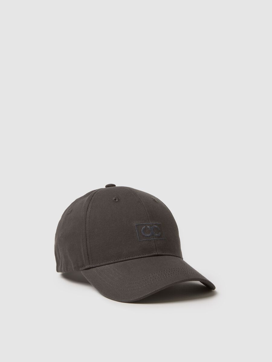 Berretto da baseball in puro cotone nero regular fit_0