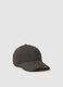Black pure cotton baseball cap, regular fit_0