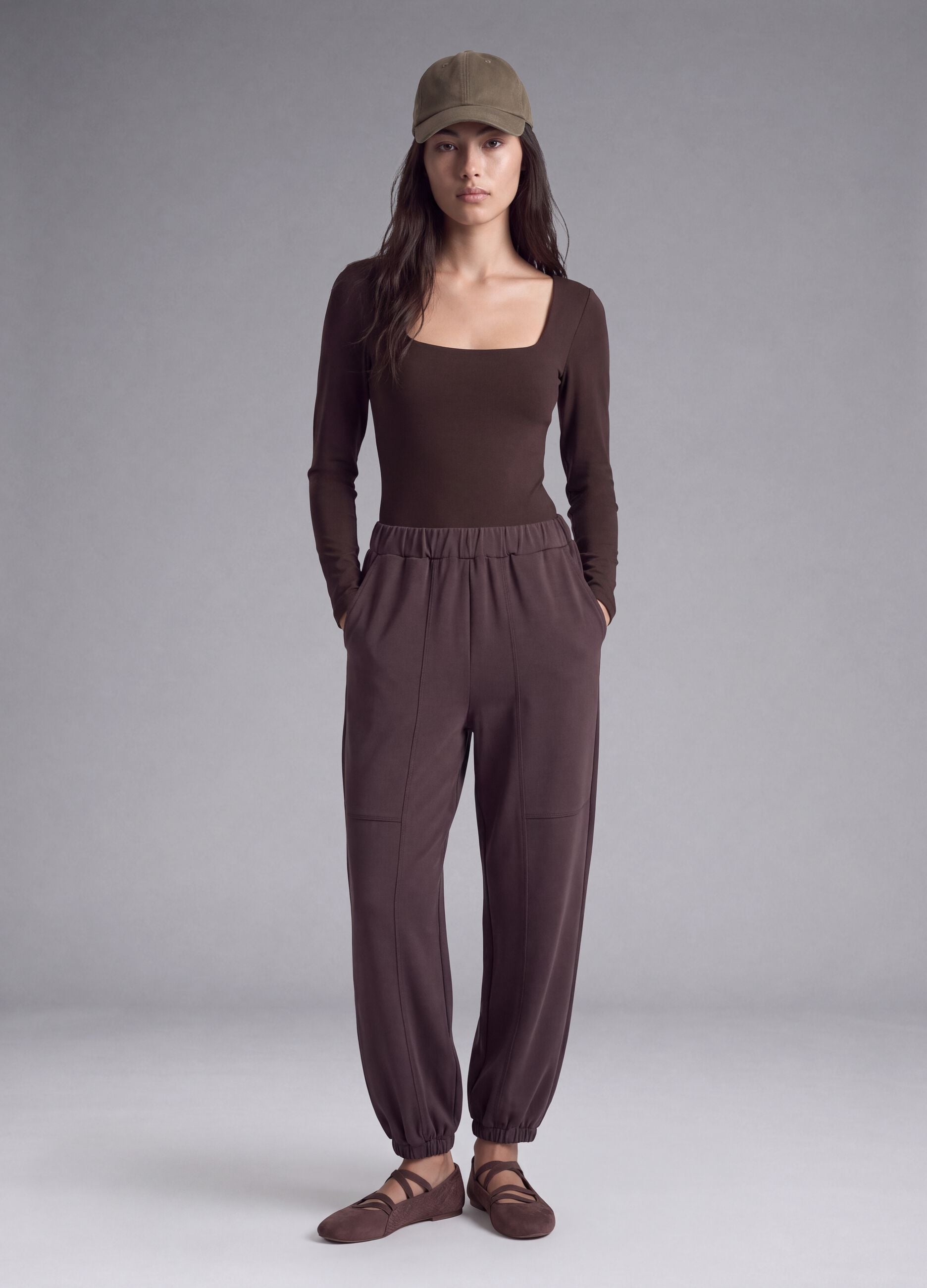 Purple soft-touch jogging bottoms ALTAVIA STUDIO