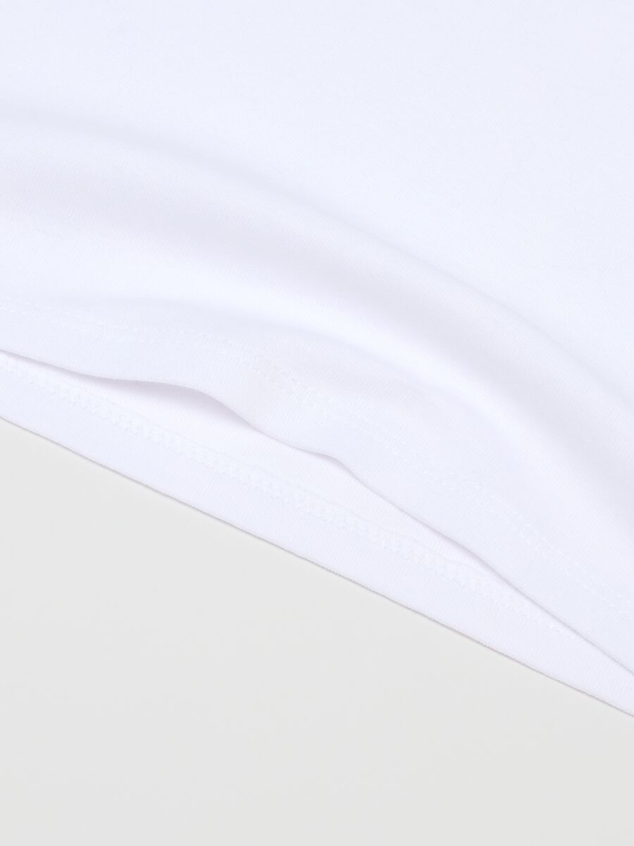 Girls' White Sleeveless T-Shirt Twin Pack in Pure Cotton Regular Fit_2
