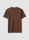 Brown regular-fit T-shirt in pure organic cotton jersey_1