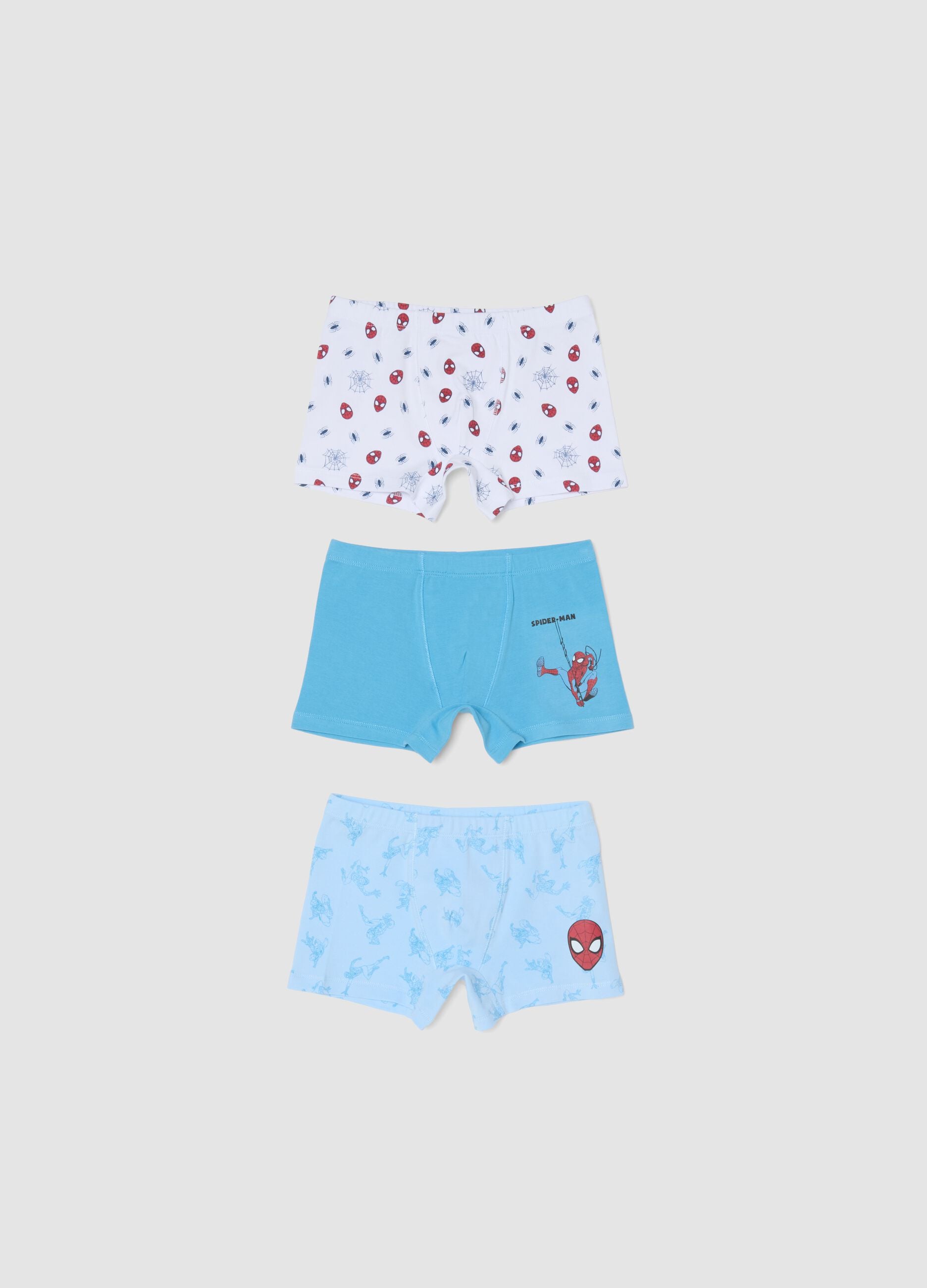 3-pack of light blue organic cotton boxer shorts