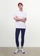 Blue slim-fit stretch cotton leggings_0