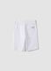 White pure cotton regular fit kids shorts_1