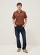 Brown short-sleeve stretch-cotton polo shirt_1