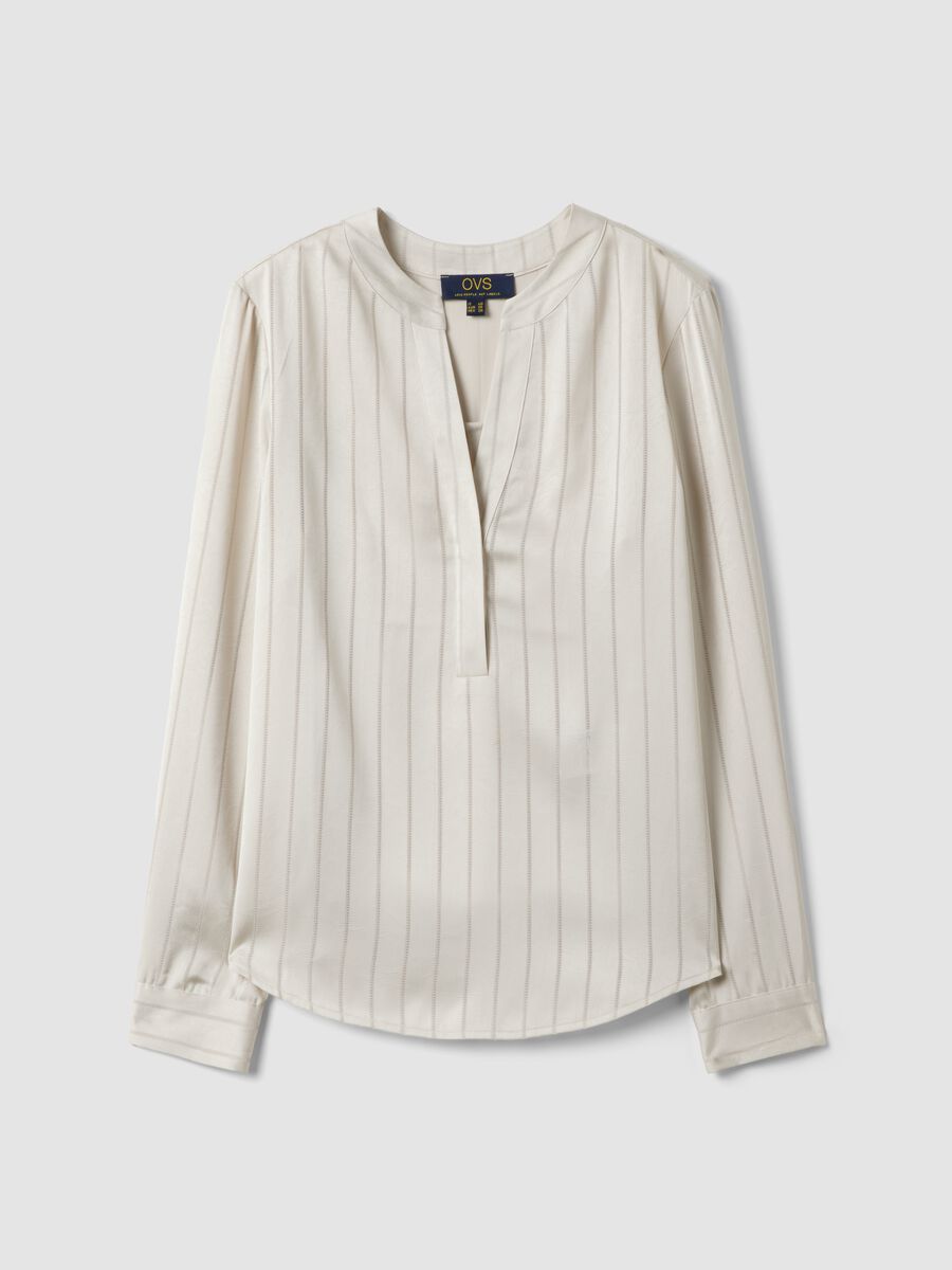 White striped stretch-fabric shirt_4