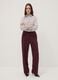 Purple stretch viscose straight-leg trousers_0
