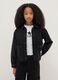 Girl's pure cotton black jacket regular fit_0