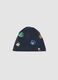 Blue stretch cotton hat with Teen Titans Go print for boys_0