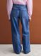 High-waisted wide-leg blue jeans in pure cotton_2