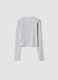 Grey organic cotton and stretch viscose T-shirt with rhinestones_2