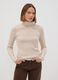 Beige ribbed viscose-blend crew-neck jumper_0