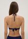 Blue triangle bikini top in stretch fabric_2