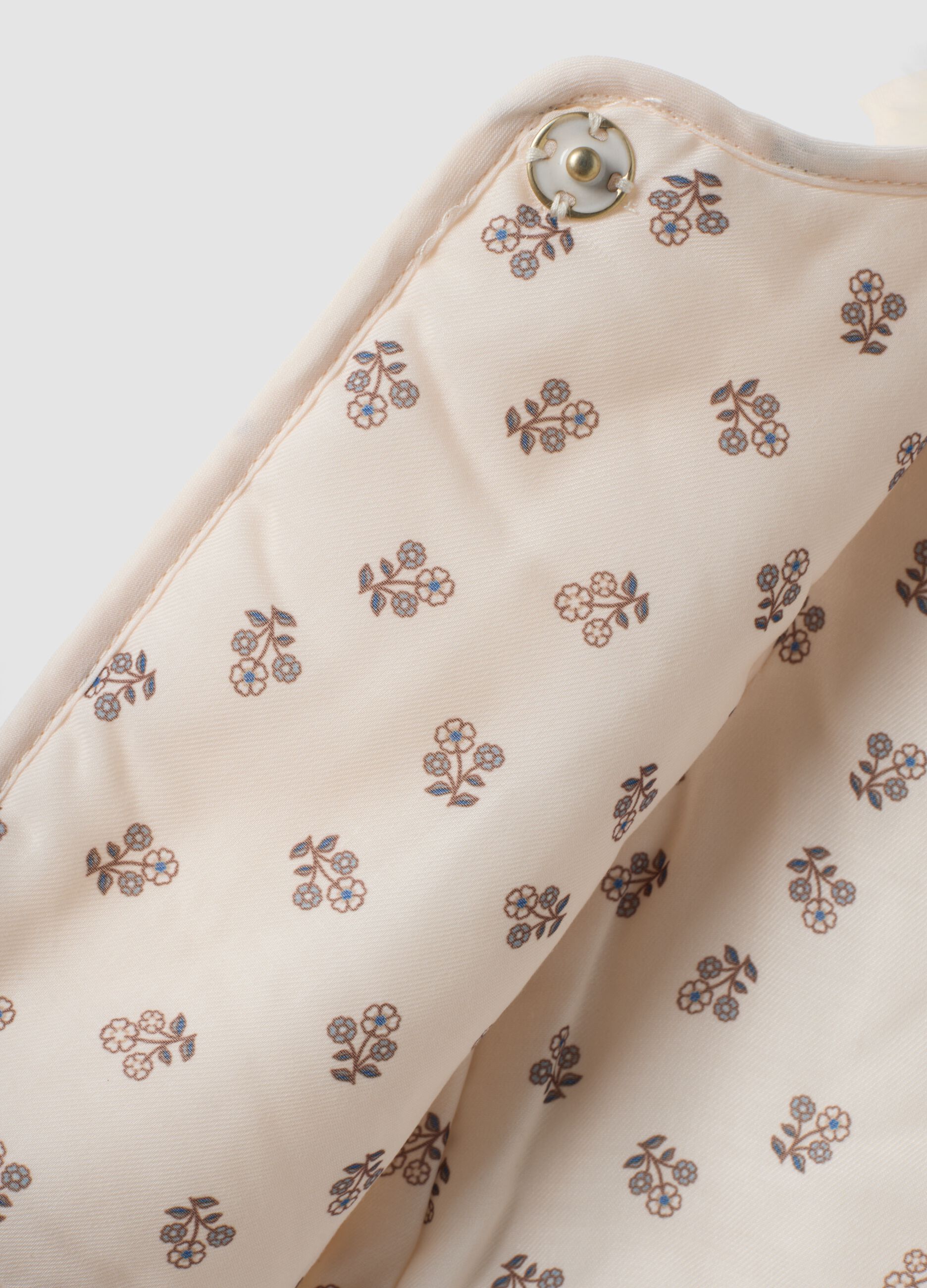 Beige cropped padded gilet