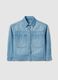 Girls' Blue Pure Cotton Shirt Regular Fit_0