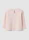 Pink organic cotton and viscose blend T-shirt with cute animals for baby girl_1
