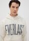 White cotton-blend hoodie with front print_0