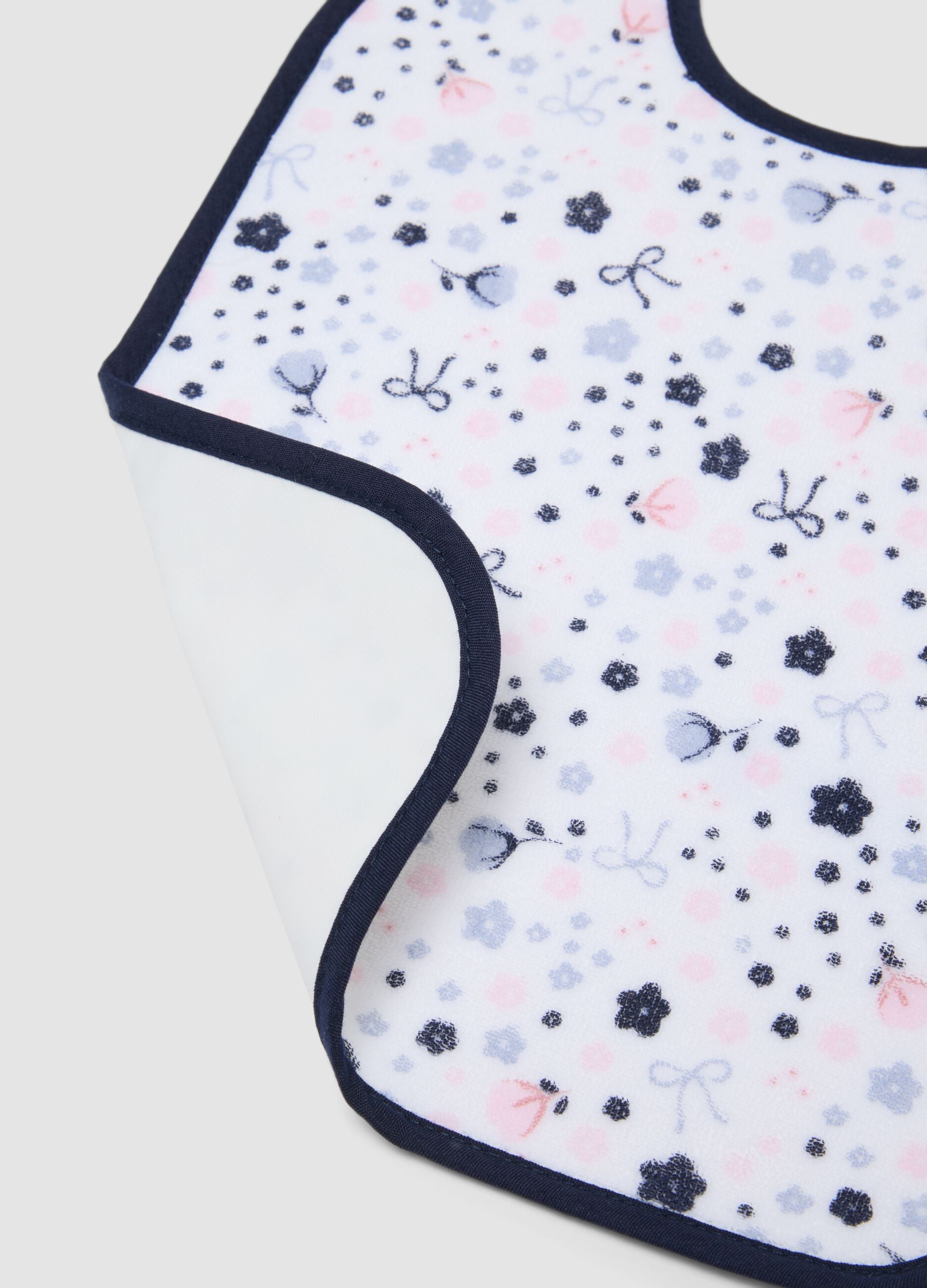 3-pack of multicolour organic cotton blend bibs for baby girls