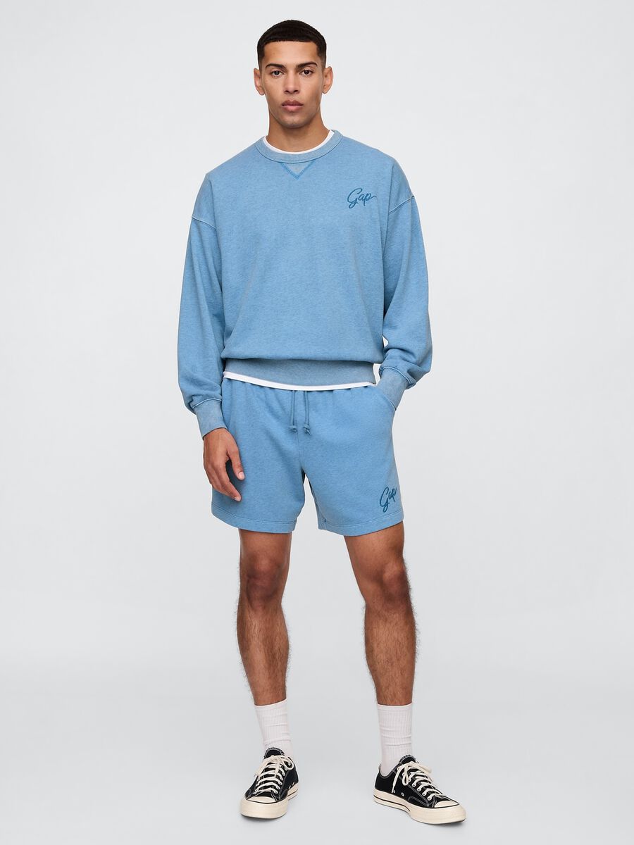 Azure blue Gap shorts in cotton blend_1