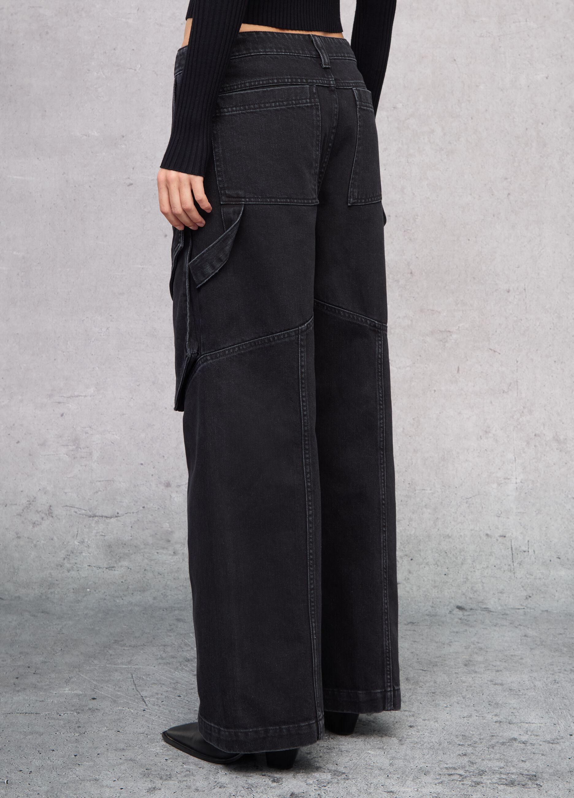 Vintage Black Cargo Denim