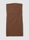 Brown stretch cotton midi dress_4
