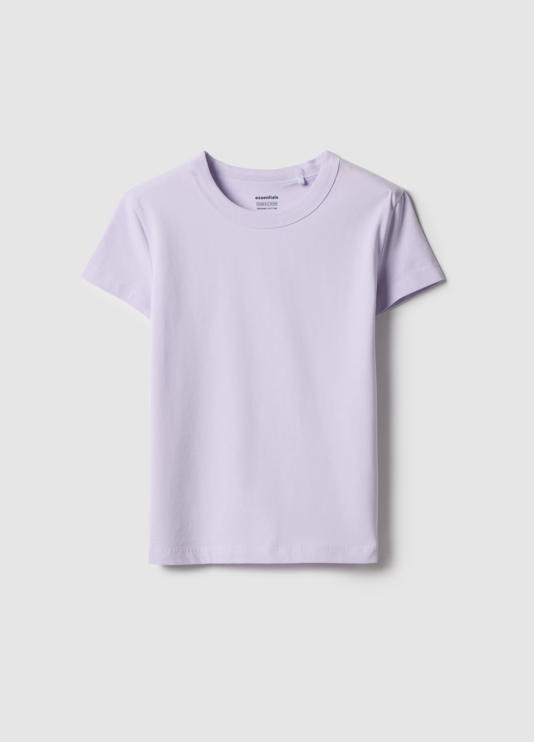 Girls' purple cotton blend T-shirt regular fit