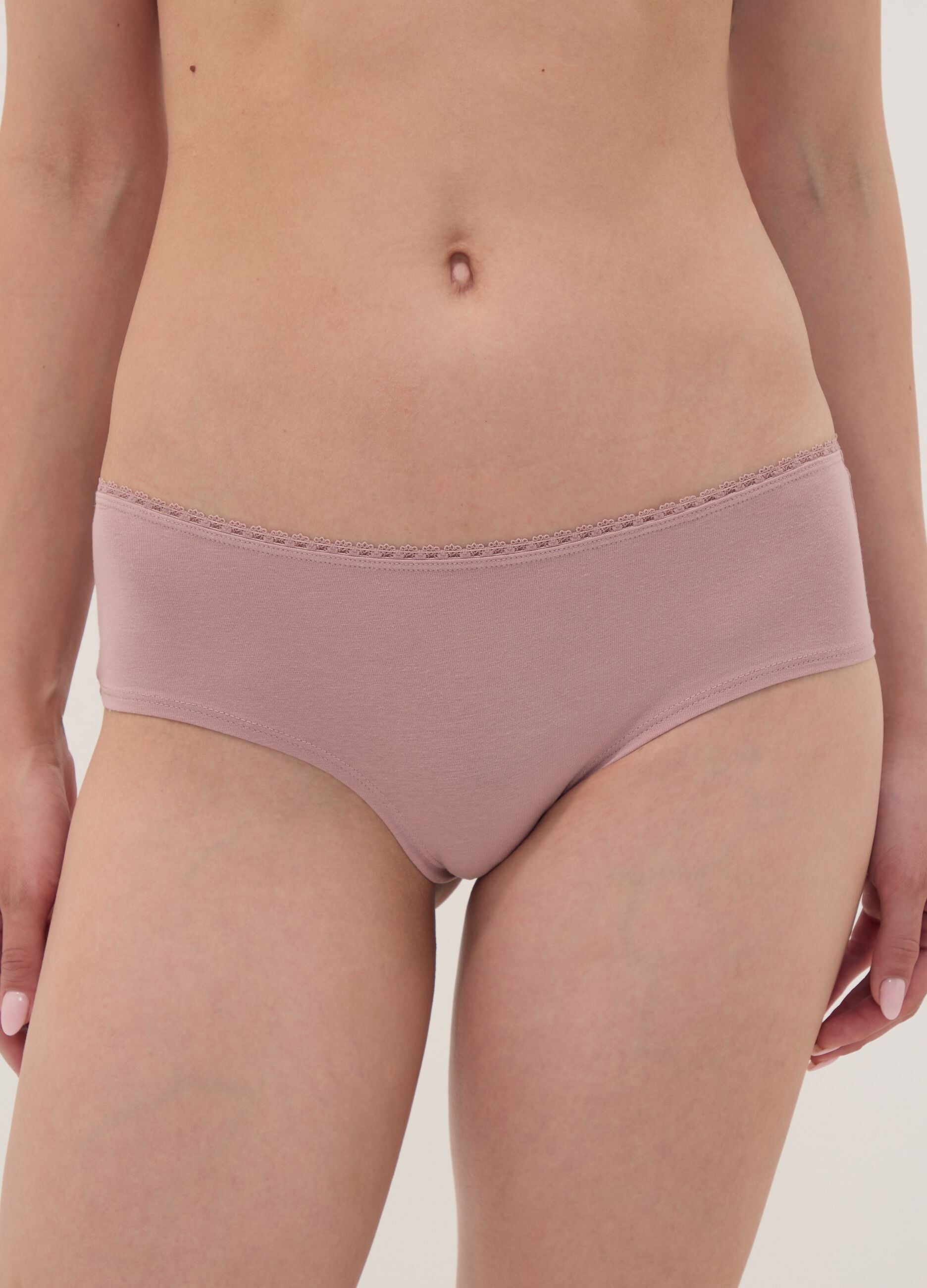 3-pack of multicolour organic stretch cotton hipster briefs