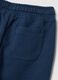 Blue pure cotton jogger trousers with elasticated waist for baby boys_3