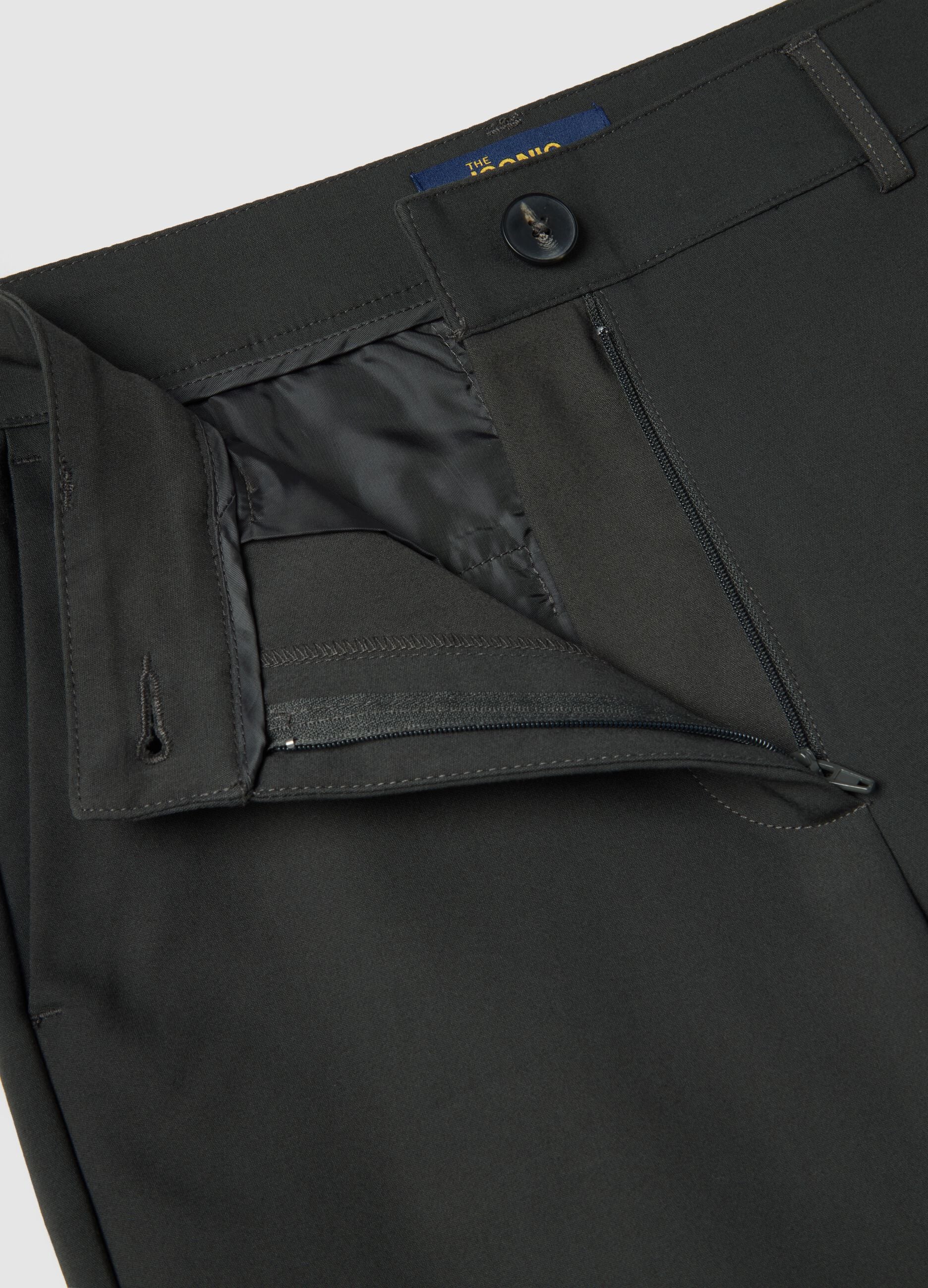 Stretch Grey Trousers Regular Fit