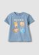 Blue short-sleeve organic cotton T-shirt_0