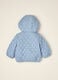 Blue quilted hooded jacket with bear ears_2