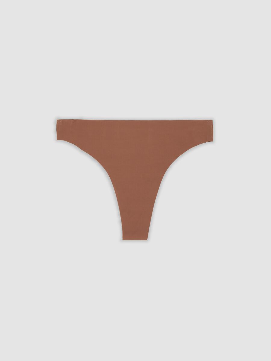 Brown stretch microfibre Brazilian briefs_4