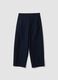 Blue The Iconic Pants in stretchy cotton-blend, barrel fit_0