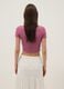 Pink ribbed fitted stretch cotton T-shirt_3