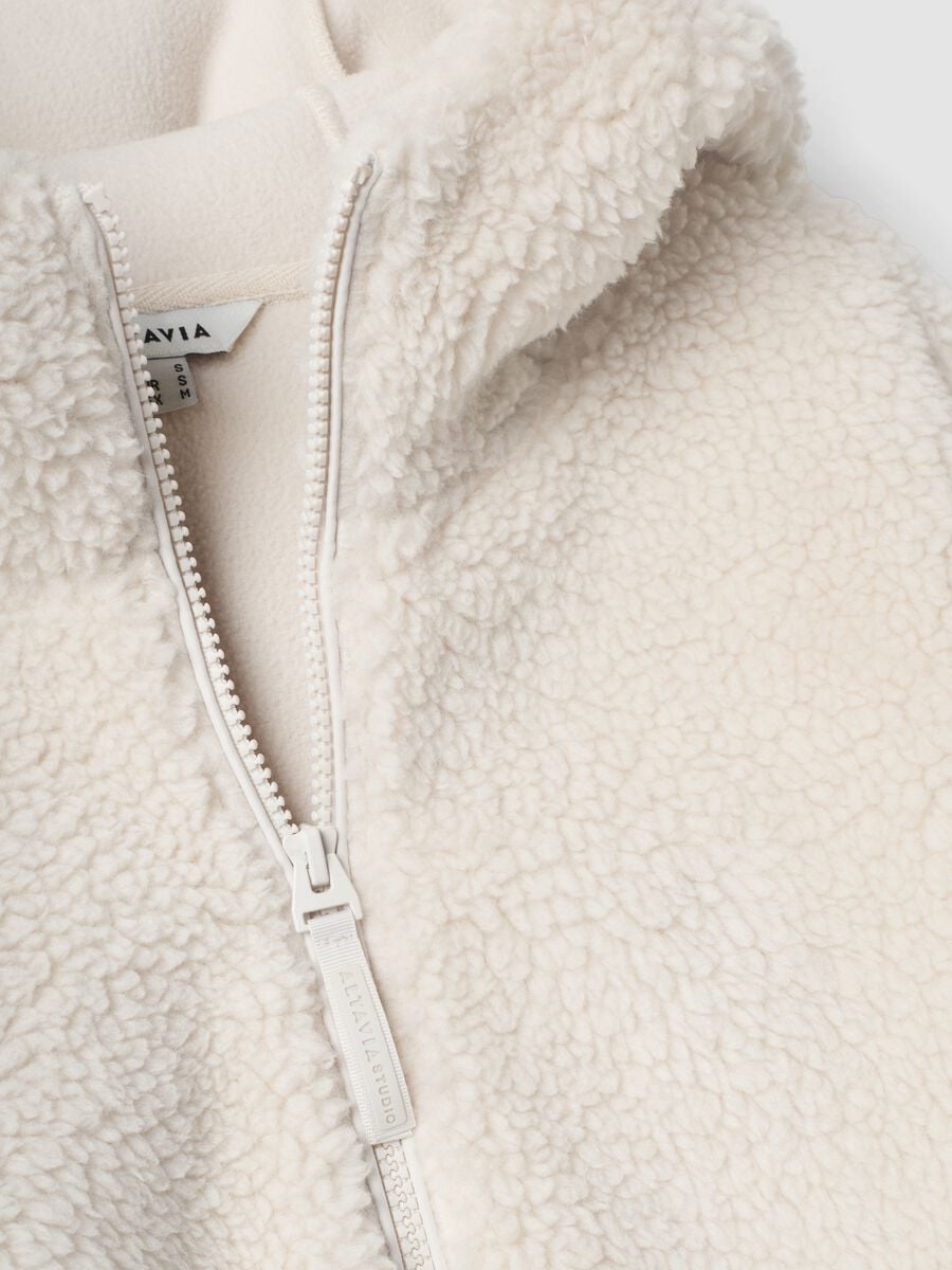 Full-zip bianca con cappuccio effetto teddy ALTAVIA STUDIO_6