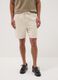 White cotton chino Bermuda shorts_1