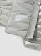 Grey ultralight padded jacket with hood and zip for girls_2