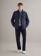 Straight blue twill chinos in pure cotton regular fit_0