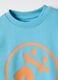 Children's oversized blue pure cotton sweatshirt with print_2