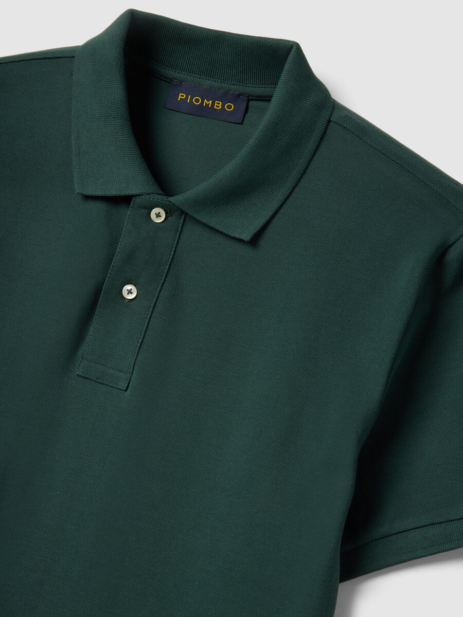Green Supima cotton polo shirt, regular fit_5