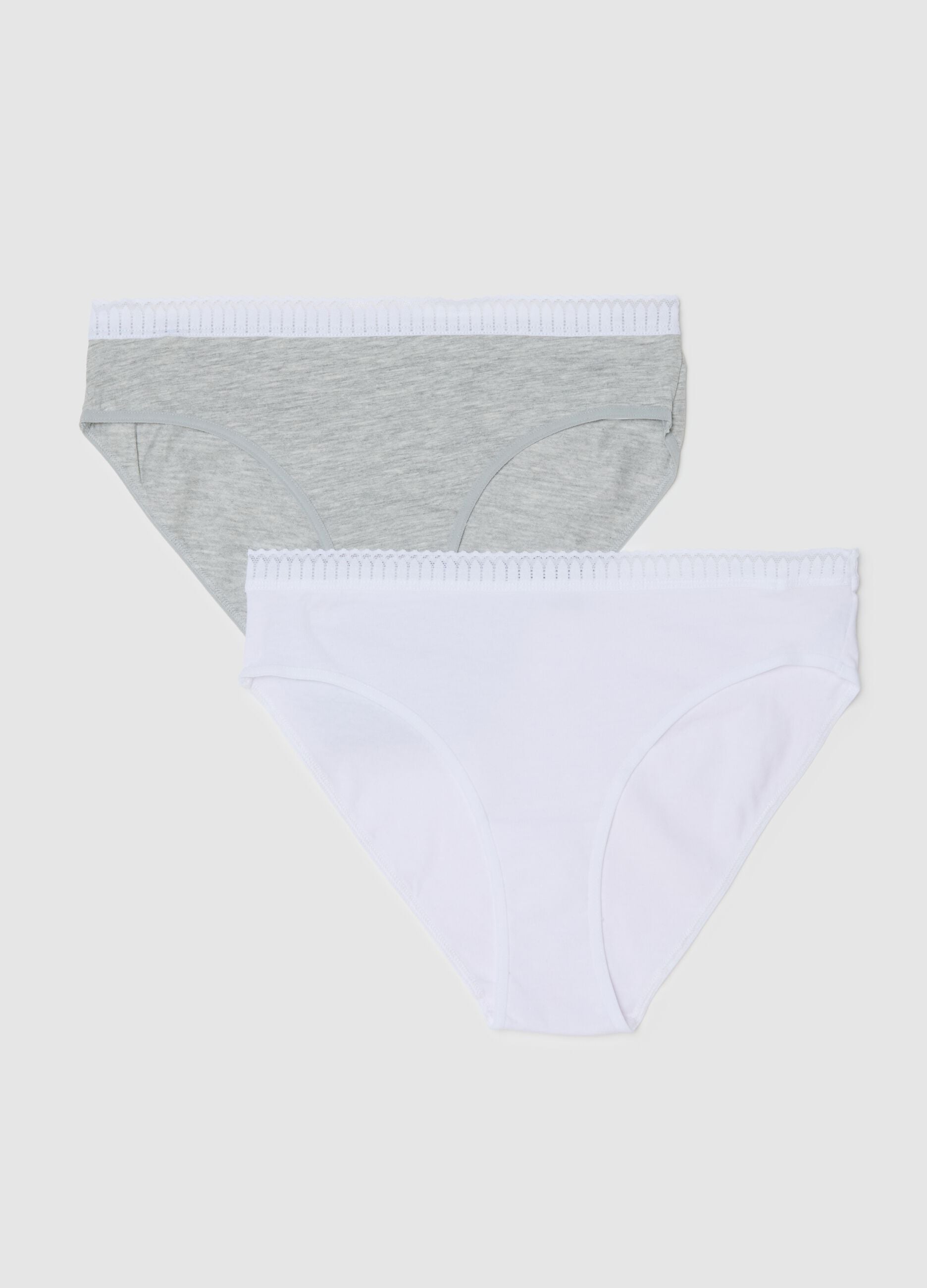 Multicolour cotton blend regular fit twin-pack briefs