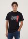 Black pure cotton Ducati print T-shirt, regular fit_0