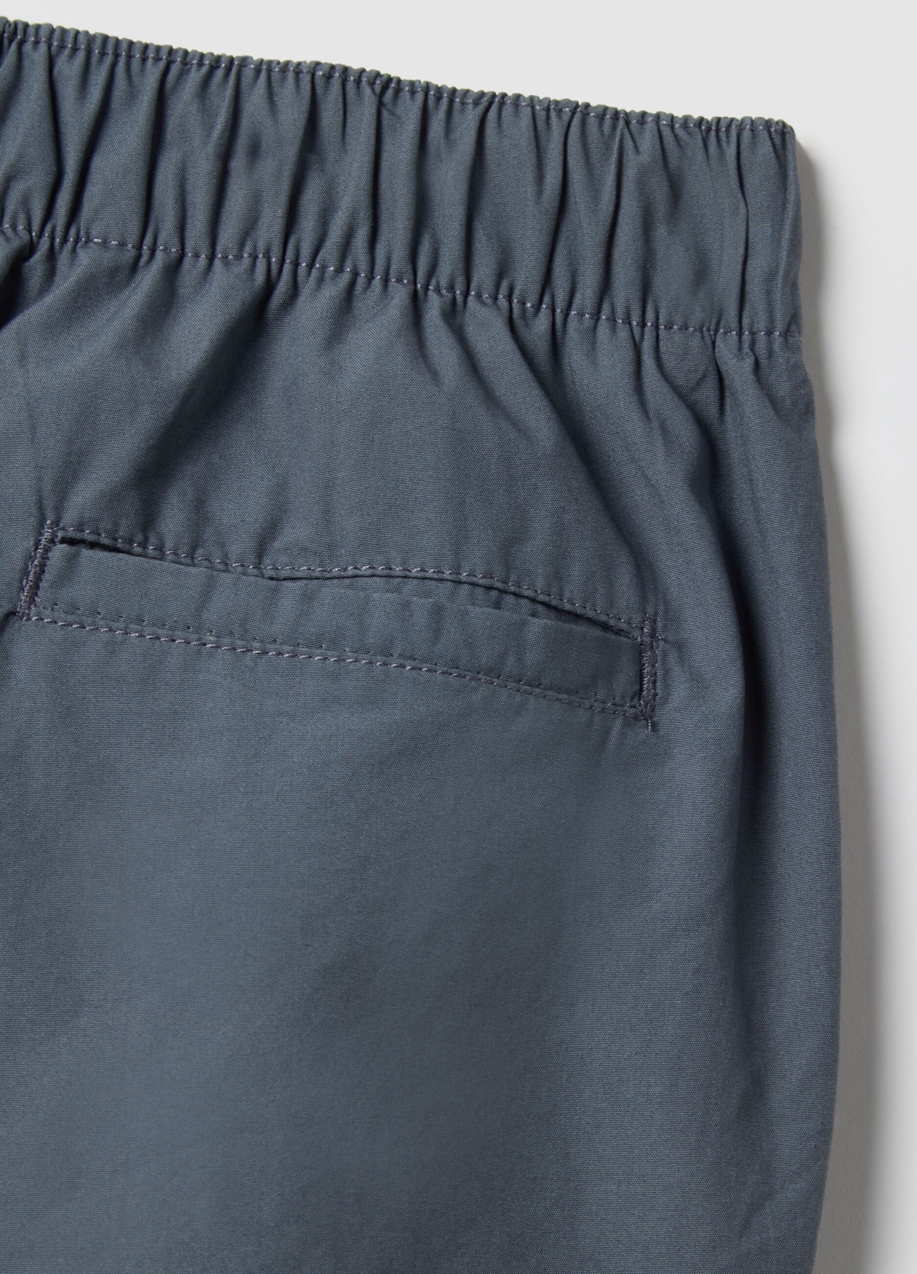 Blue pure cotton jogger pants for boys, regular fit