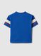 Children's Blue Cotton Blend T-shirt with Mickey Mouse Print_1