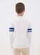 White organic cotton T-shirt with varsity print for boys_2