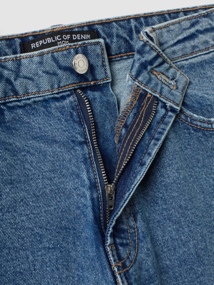High-waisted pure cotton mom-fit denim jeans_6