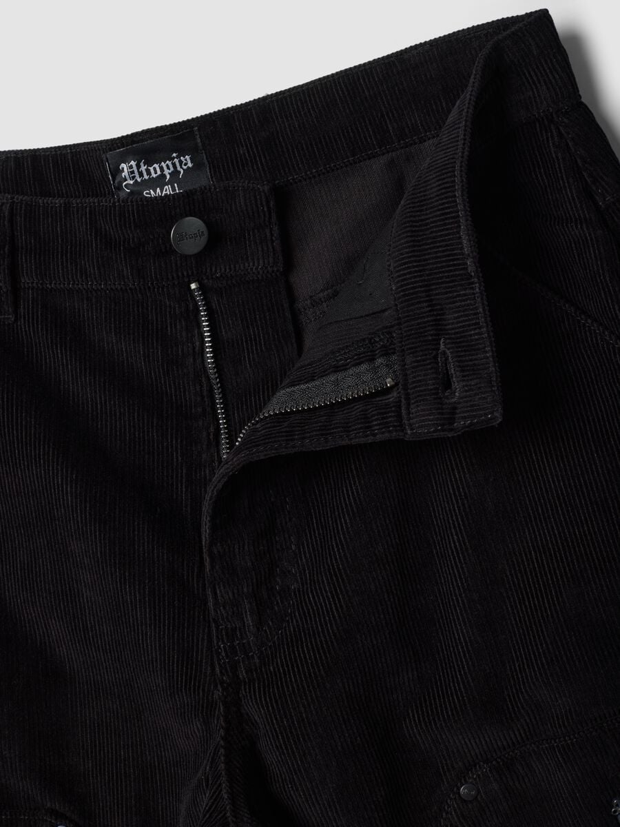 Black Corduroy Carpenter Trousers_6