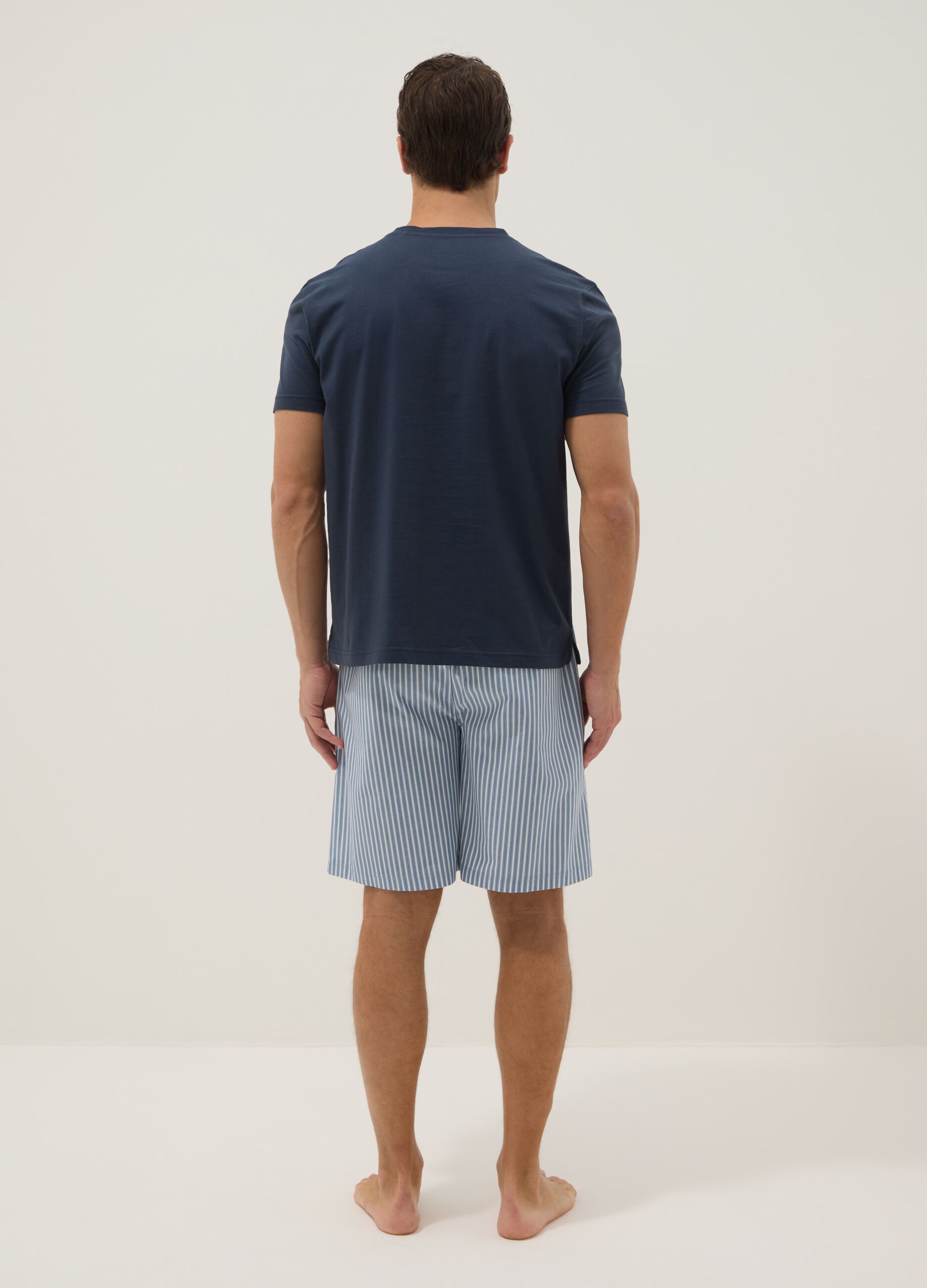 Multicolour pure cotton regular fit short pyjamas
